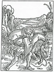 Over pluraliteiten, dat wil zeggen over degenen die zichzelf belasten met vele voordelen, illustratie uit Alexander Barclay